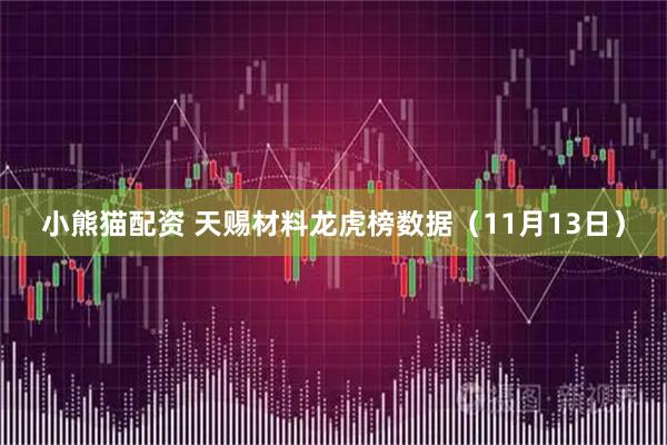小熊猫配资 天赐材料龙虎榜数据(11月13日)